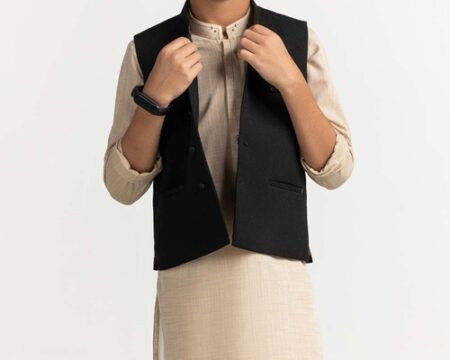 Black Styling Waist Coat KWC-PD23-013
