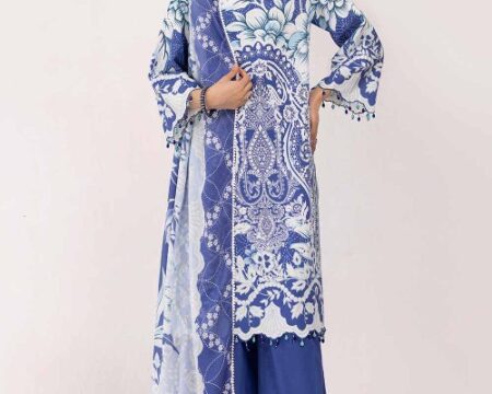 3 Piece Unstitched Corduroy Suit with Cotton Net Dupatta CD-42002