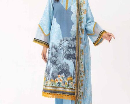 3 Piece Unstitched Corduroy Suit with Cotton Net Dupatta CD-42004