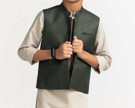 Green Styling Waist Coat KWC-PD23-017