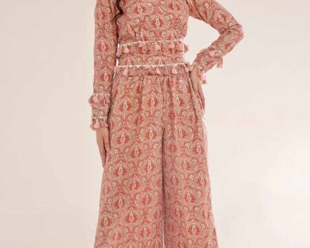 Unstitched Gold and Lacquer Printed Lawn Shirt SL-42038 A