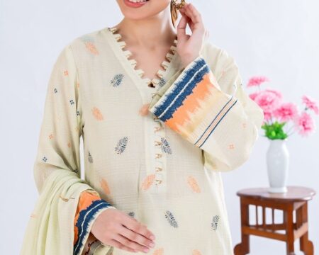 3 Piece Unstitched Jacquard Suit CLP-52183 A
