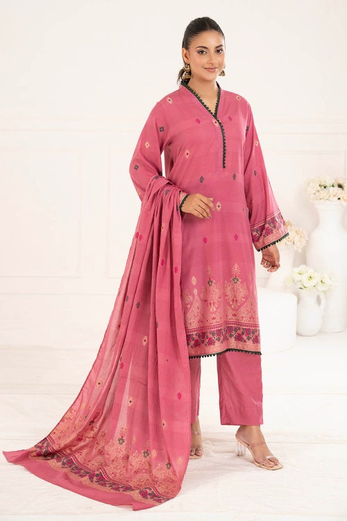 3 Piece Unstitched Jacquard Suit CLP-52175 C
