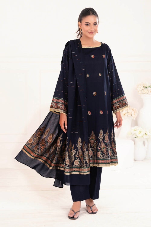 3 Piece Unstitched Jacquard Suit CLP-52176 C