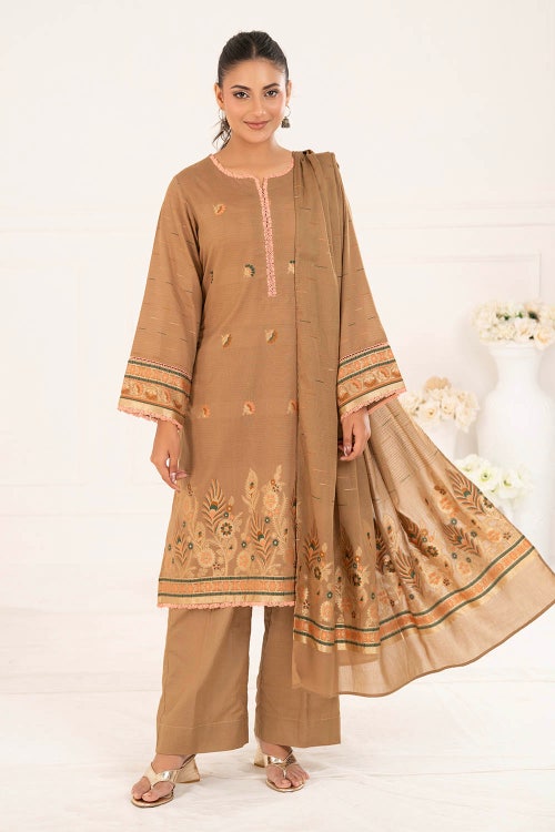 3 Piece Unstitched Jacquard Suit CLP-52176 E
