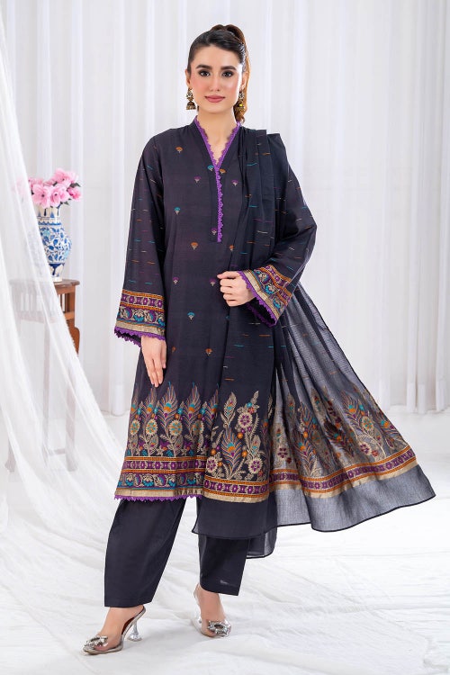 3 Piece Unstitched Jacquard Suit CLP-52176 F