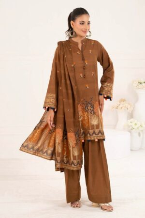 jaquard shirt dupatta dyed trouser gulahmed clp 52177b front