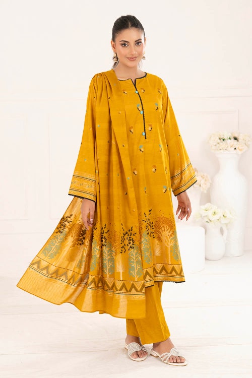 3 Piece Unstitched Jacquard Suit CLP-52177 C
