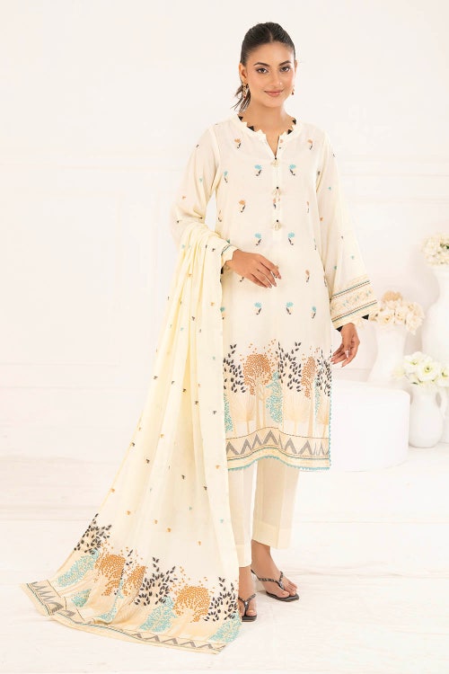 3 Piece Unstitched Jacquard Suit CLP-52177 F