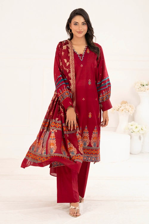 3 Piece Unstitched Jacquard Suit CLP-52178 E