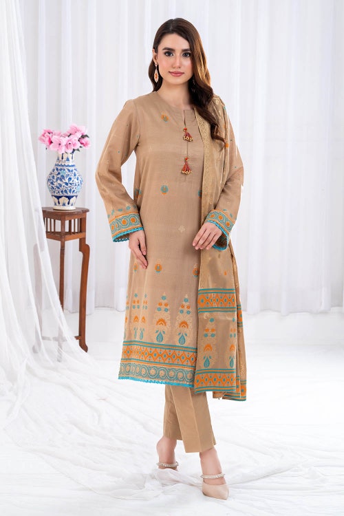 3 Piece Unstitched Jacquard Suit CLP-52178 G