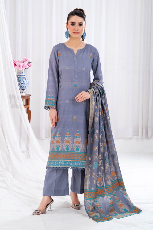 3 Piece Unstitched Jacquard Suit CLP-52178 H