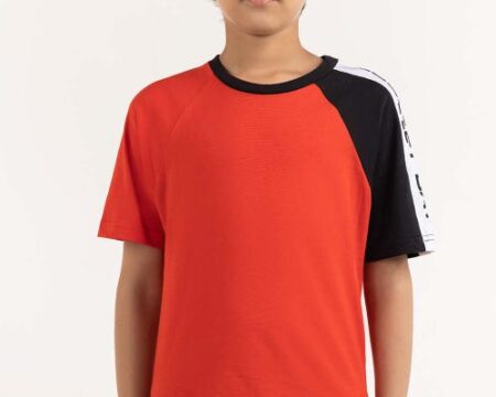 Junior Boy Poppy Red T-Shirt 231-313-035
