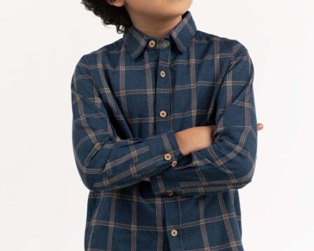 Junior Boy Blue Casual Shirt 224-317-004