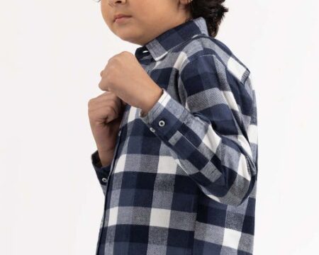 Junior Boy Blue Casual Shirt 224-317-008