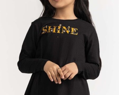 Junior Girl Black Basic Tee JG- TS-WS23-006