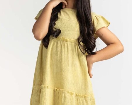 Junior Girl Green Basic Tee 231-414-056