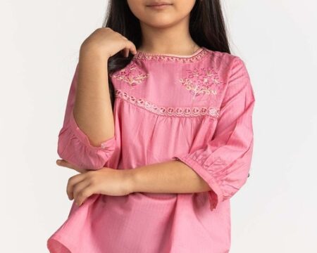 Junior Girl Magenta Basic Blouse 231-417-029