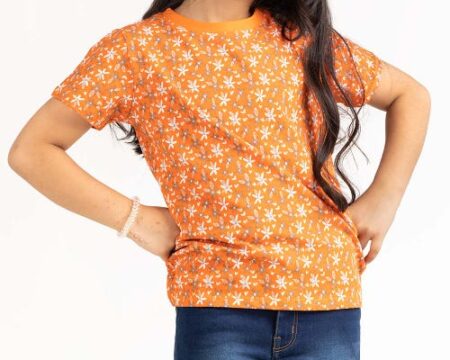 Junior Girl Orange T-Shirt 231-616-018 B