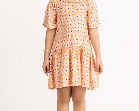 Junior Girl Peach Dress 231-417-014