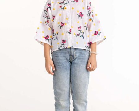 Junior Girl White Shirt 231-417-004