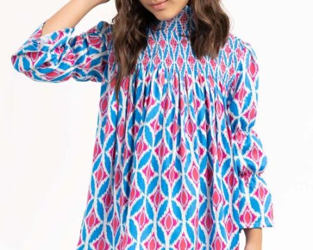 Junior Girl Multi Woven Blouse 224-414-027
