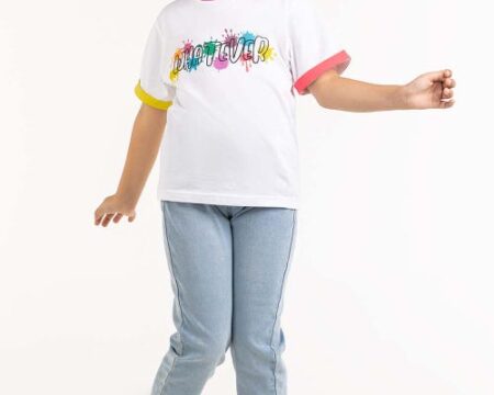 Junior Girl White T-Shirt 231-413-021
