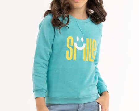 Toddler Girl Light Blue Sweatshirt 224-612-010
