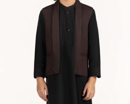 Maroon Stylized Waist Coat KWC-PD23-005