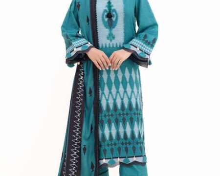 3 Piece Unstitched Jacquard Suit with Printed Pashmina Dupatta MJ-42058
