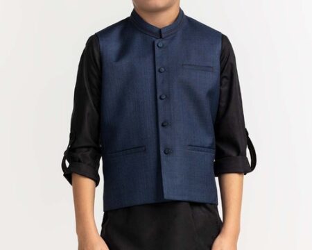 Navy Blue Styling Waist Coat KWC-PD23-015