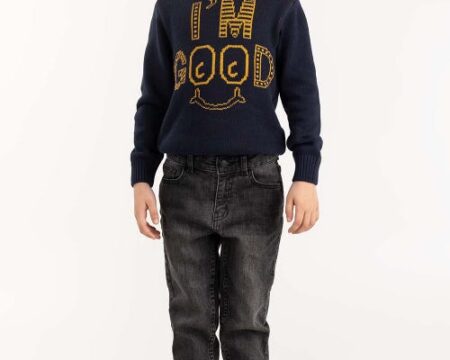 Toddler Boy Navy Knit Sweater 224-511-021