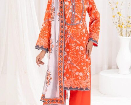 3 Piece Unstitched Printed Lawn Suit CLP-52207