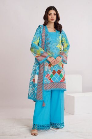 printed lawn shirt dupatta dyed trouser gulahmed clp 52013 full