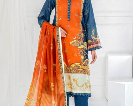 3 Piece Unstitched Printed Lawn Suit SD-52015