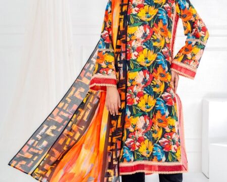 3 Piece Unstitched Printed Lawn Suit SD-52090