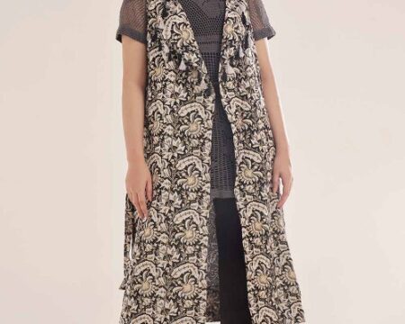 Unstitched Gold Printed Lawn Shirt SL-42039 B