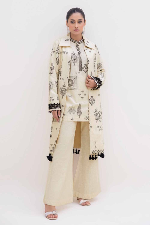 2 Piece Unstitched Embroidered Khaddar Suit TK-42002