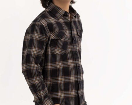 Toddler Boy Black Silver Checkered Casual Shirt 224-317-011