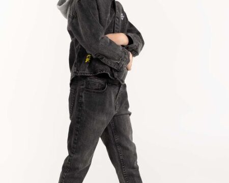 Toddler Boy Charcoal Overshirt With Removable Hood 224-317-003