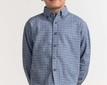 Toddler Boy Sky CheckeredCasual Shirt 224-317-010