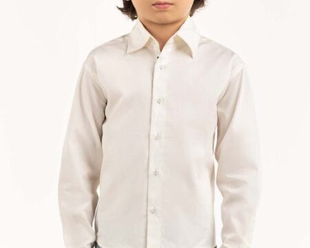 Toddler Boy White Casual Shirt 231-517-014