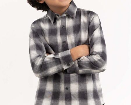 Toddler Boy Black And White Casual Shirt 224-317-005