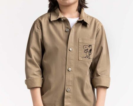 Toddler Boy Khaki Casual Shirt 224-517-002
