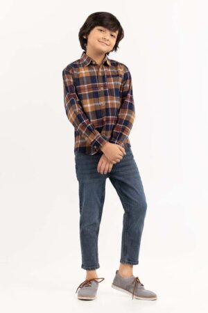 toddler boys navy brown casual shirt 224 317 012 1