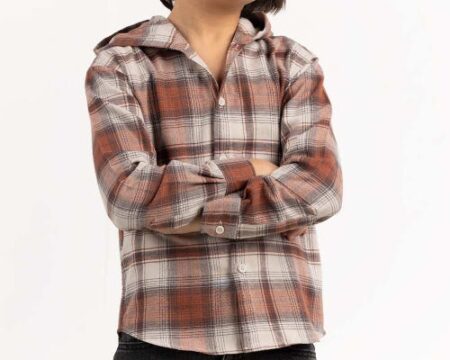 Toddler Boy Rust And Beige Casual Shirt 224-317-007