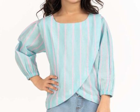 Toddler Girl Light Blue Blouse 231-617-030