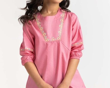 Toddler Girl Magenta Basic Blouse 231-617-029