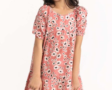 Toddler Girl Orange Dress 231-617-010