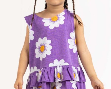 Toddler Girl Deep Lavender Dress 231-614-023